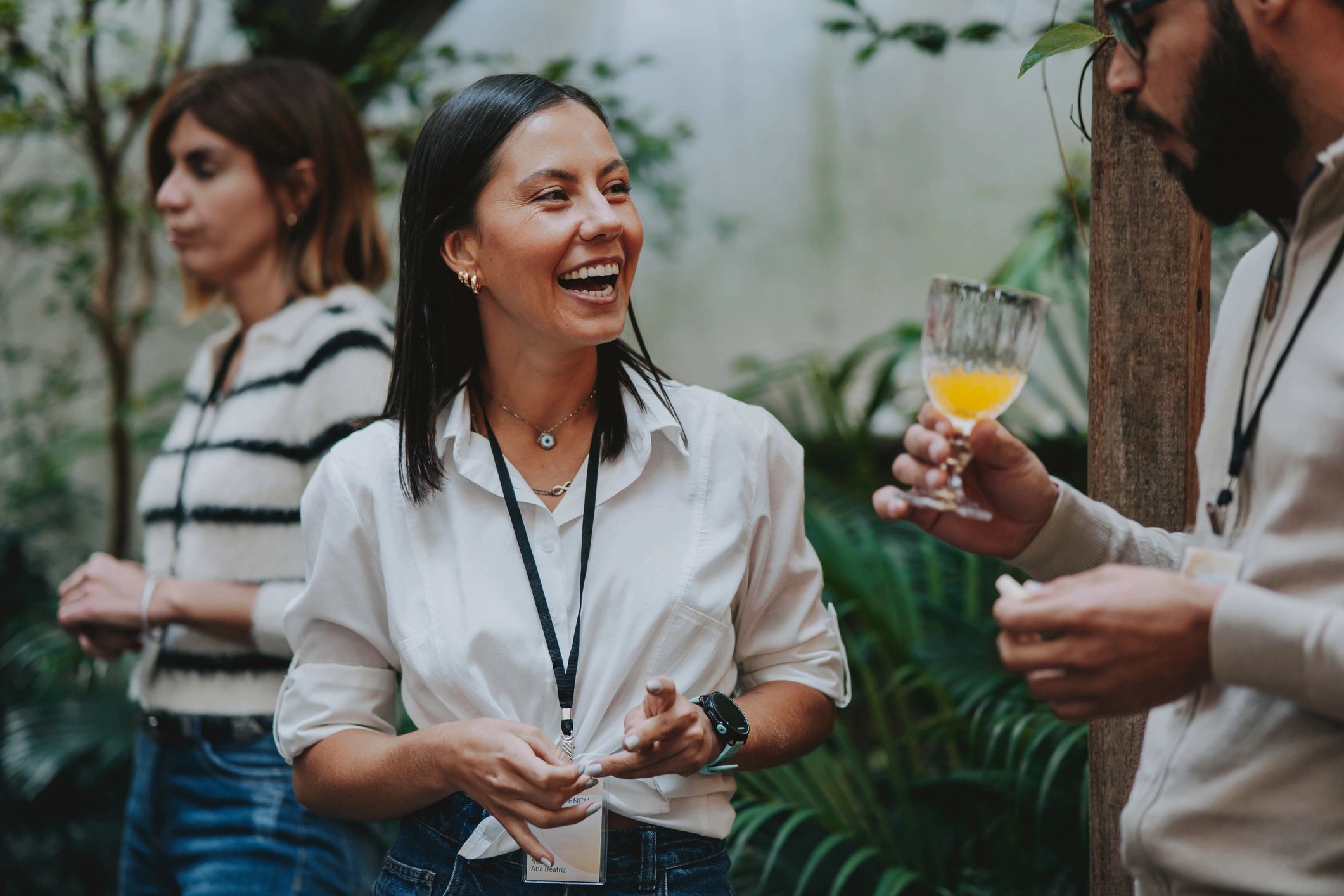 happy customer at distillery event